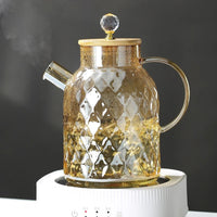 Glass and Wood Teapot