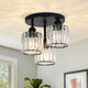 Three-Light Crystal Semi-Flush Light