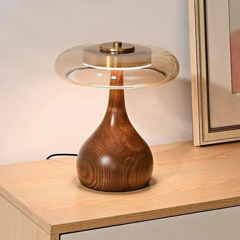 Andi Brass and Walnut Table Lamp