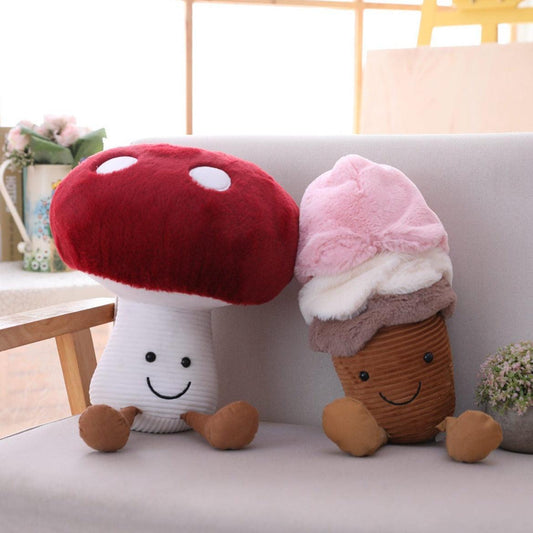Mushroom Plush Floor Cushion
