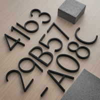 Black Metal House Numbers 10cm