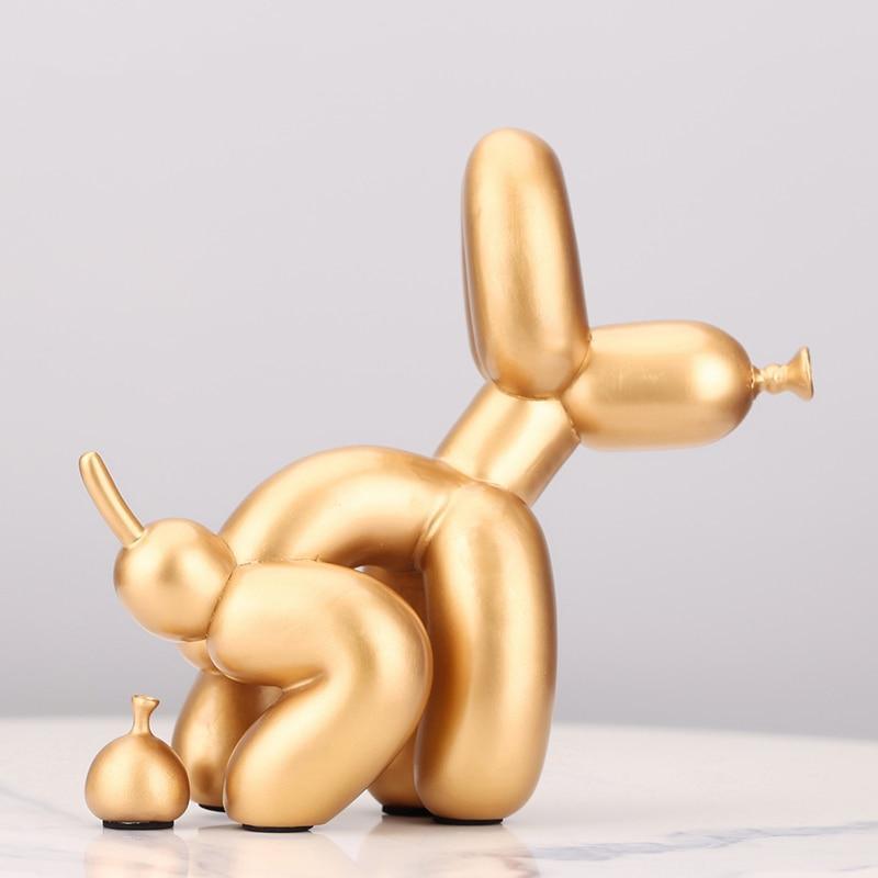 Seated Dog Resin Statue 22cm
