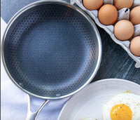 Honeycomb Stainless Steel Frying Pan, 30cm
