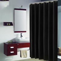 Black Water-Repellent Shower Curtain