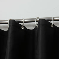 Black Water-Repellent Shower Curtain