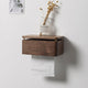 Timber and Brass Toilet Roll Holder