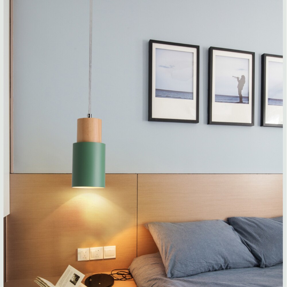 Pendants hung in a row