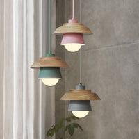 Nordic Wood Collar Pendant Light