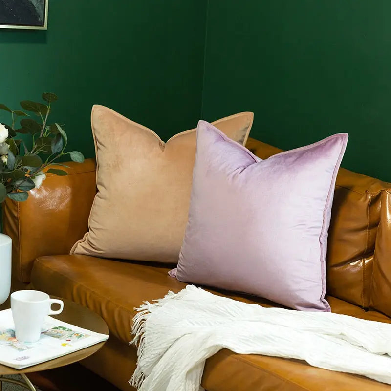 Flanged Velvet Cushion Cover 45cm or 50cm