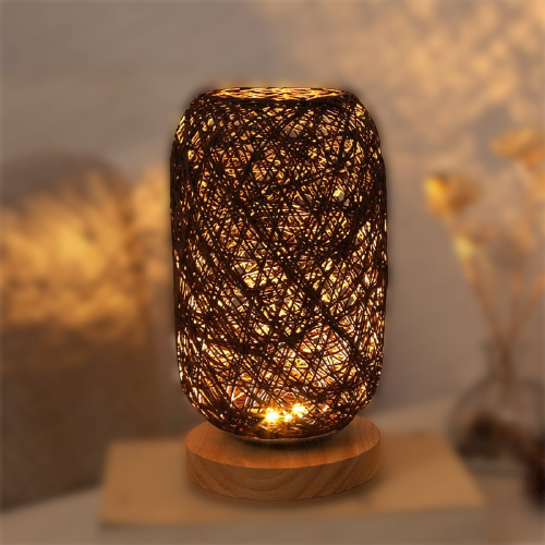 Wicker Shade Table Lamp
