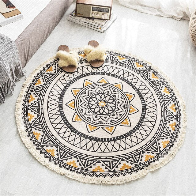 Mandala Round Rug 92cm