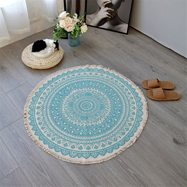Mandala Round Rug 92cm