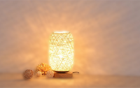 Wicker Shade Table Lamp