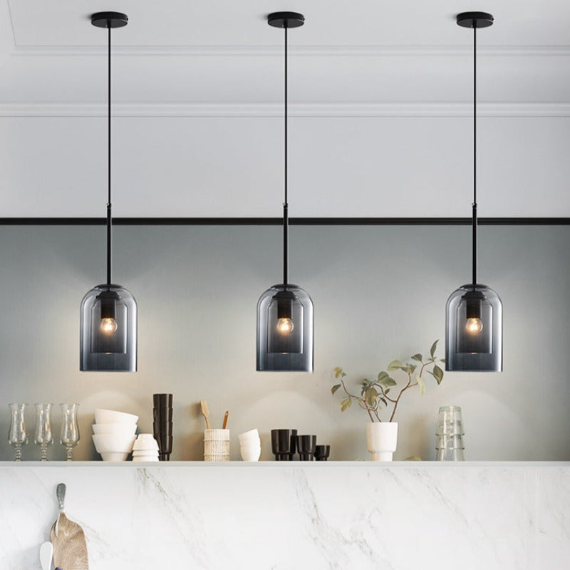 Coloured Glass Pendant Light 15cm