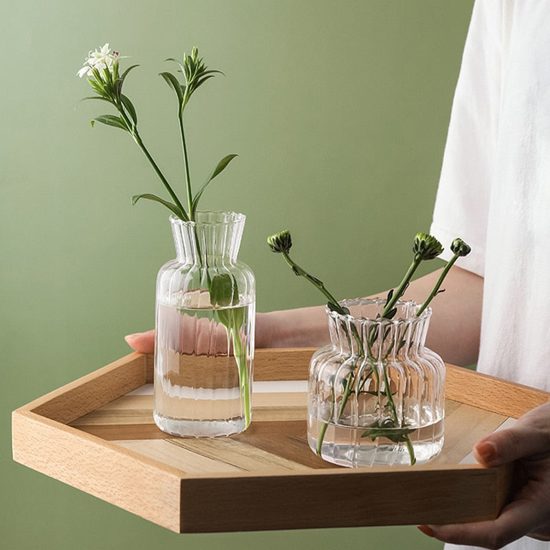 Petal Textured Glass Vases