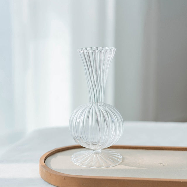 Petal Textured Glass Vases