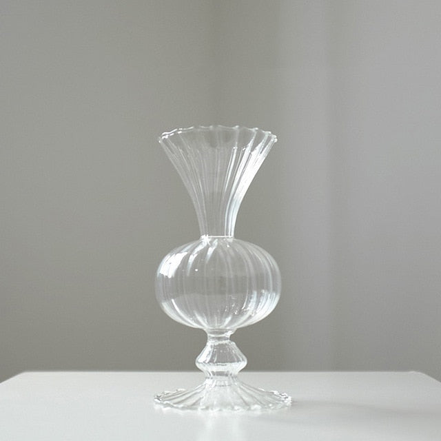 Petal Textured Glass Vases
