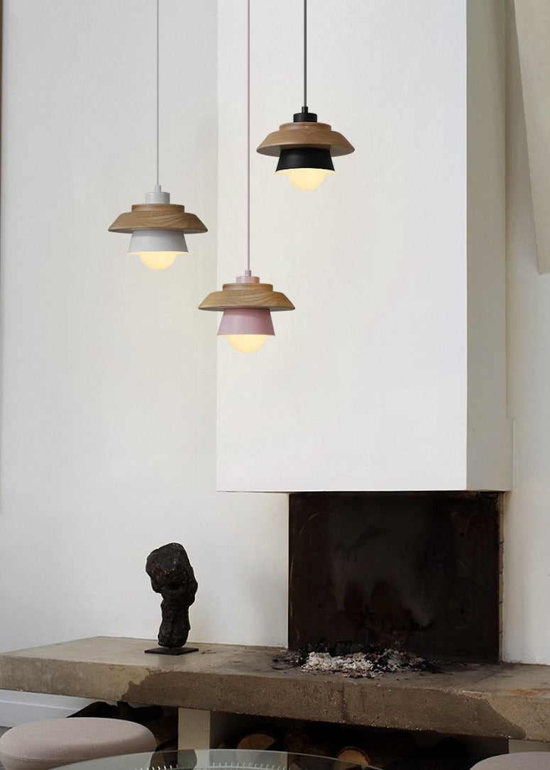 Nordic Wood Collar Pendant Light