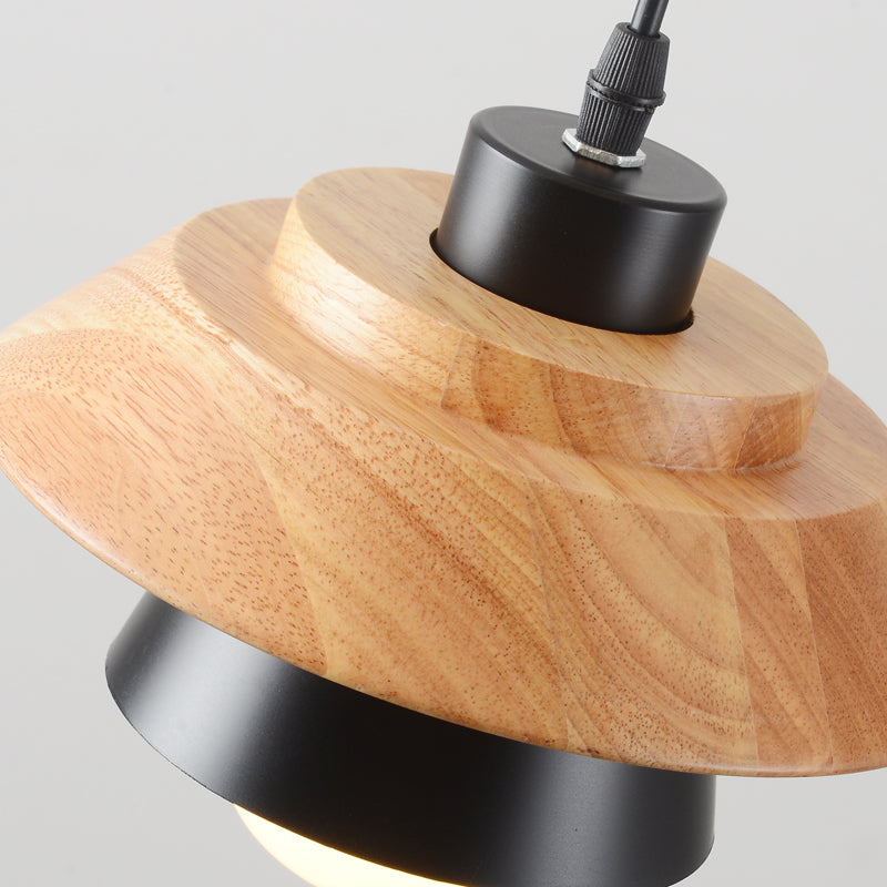 Nordic Wood Collar Pendant Light