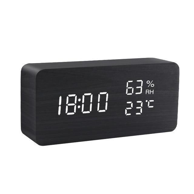Wooden LED Digital Alarm Clock