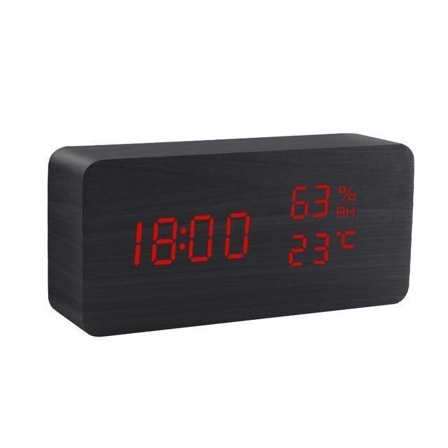 Wooden LED Digital Alarm Clock