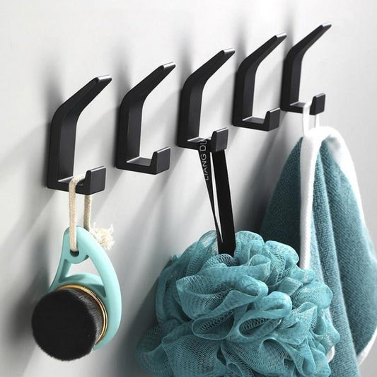 Aluminium Wall Hooks, Set of Five, 7cm