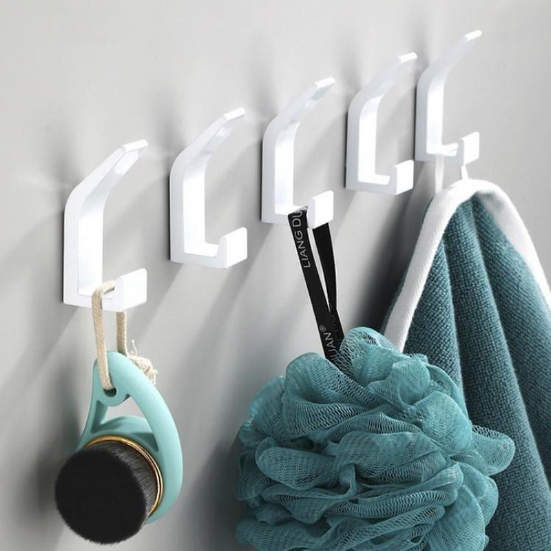 Aluminium Wall Hooks, Set of Five, 7cm