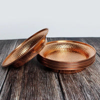 Hammered Copper Plate Trio