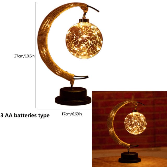 Crescent Moon Globe Lamp 27cm