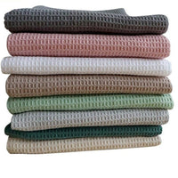 Waffle Cotton Tea Towels, Pair