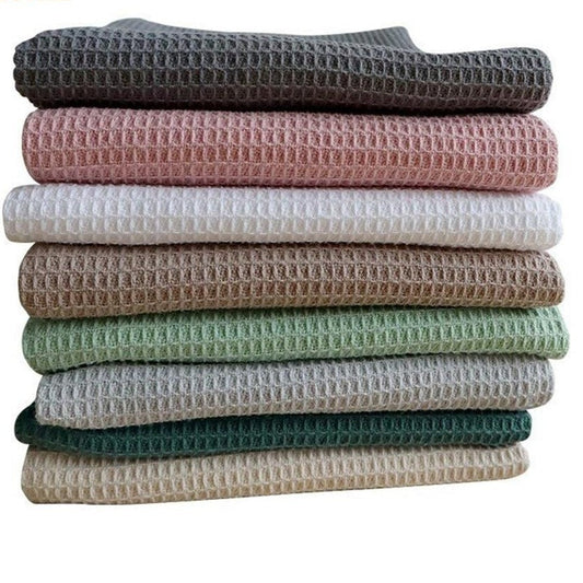 Waffle Cotton Tea Towels, Pair