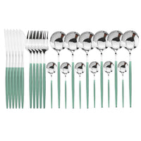 Colour Finish Cutlery Set, 24 Piece
