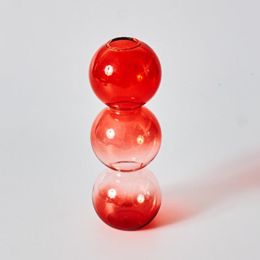 Cherry Red Glass Candle Holders and Vases