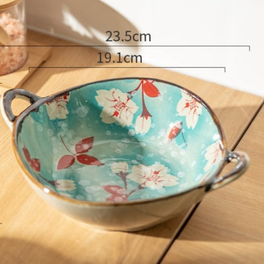 Flora Ceramic Pasta Bowls
