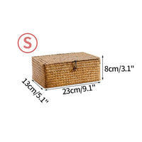 Handwoven seagrass storage box