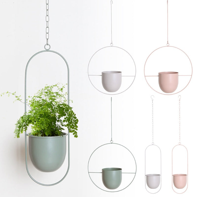 Hanging Iron Plant Pot Holder