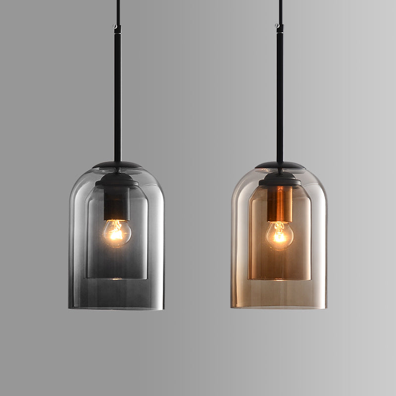 Coloured Glass Pendant Light 15cm