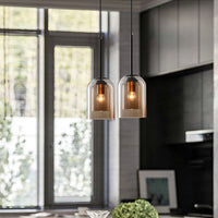 Coloured Glass Pendant Light 15cm