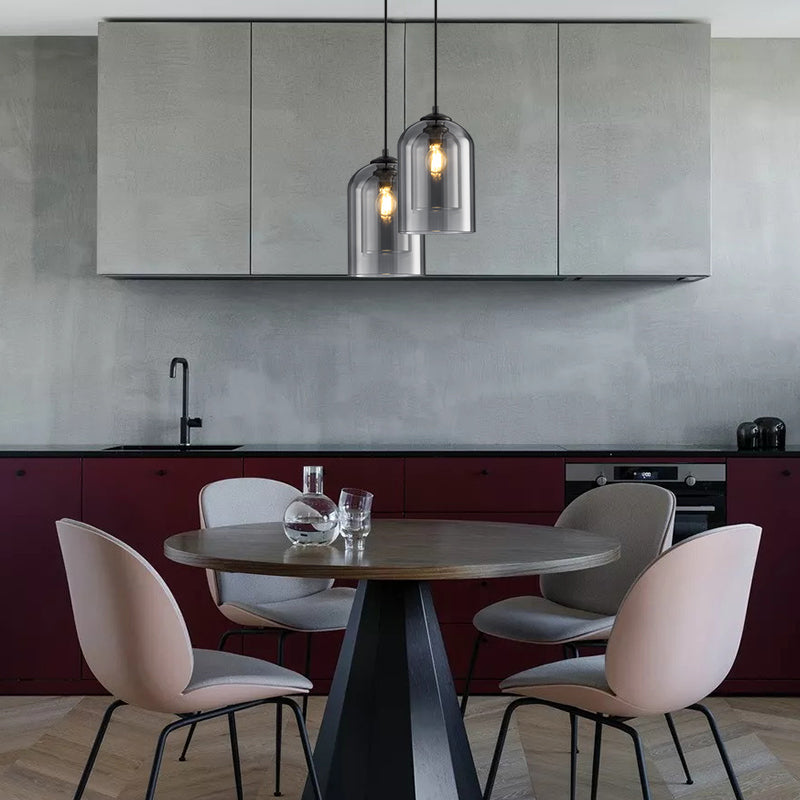 Coloured Glass Pendant Light 15cm