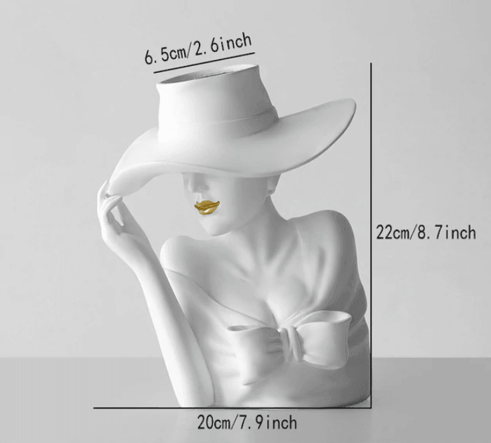 Sculpted Face Resin Planter