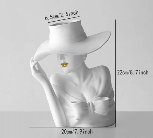 Sculpted Face Resin Planter