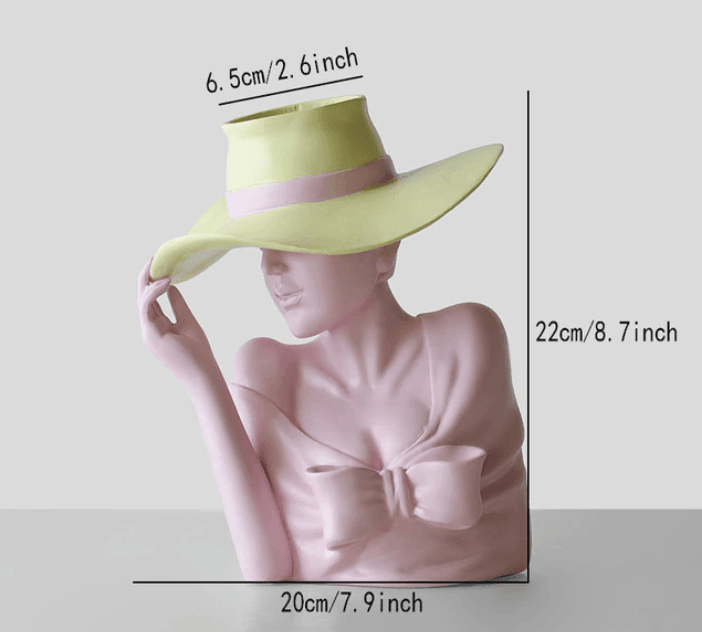 Sculpted Face Resin Planter