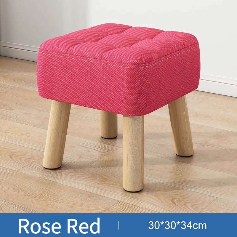 Retro Padded Ottoman Stool