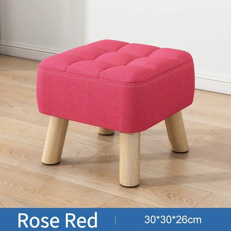Retro Padded Ottoman Stool