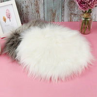 Faux Fur Round Seat Cushion 30cm