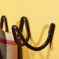 Scribble Metal Wall Coat Rack 33cm