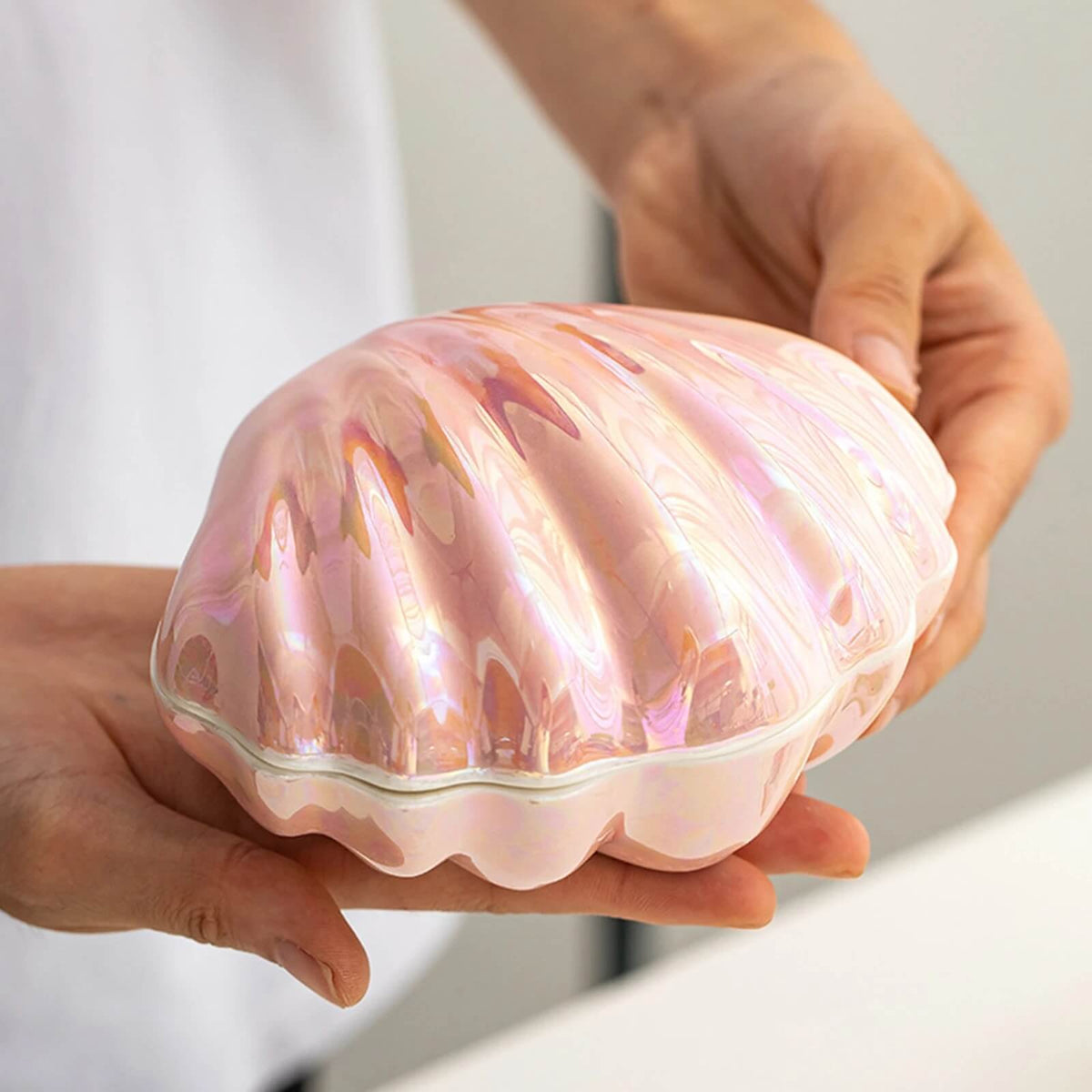 Clam Shell Ceramic Trinket Dish