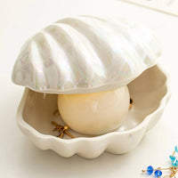 Clam Shell Ceramic Trinket Dish