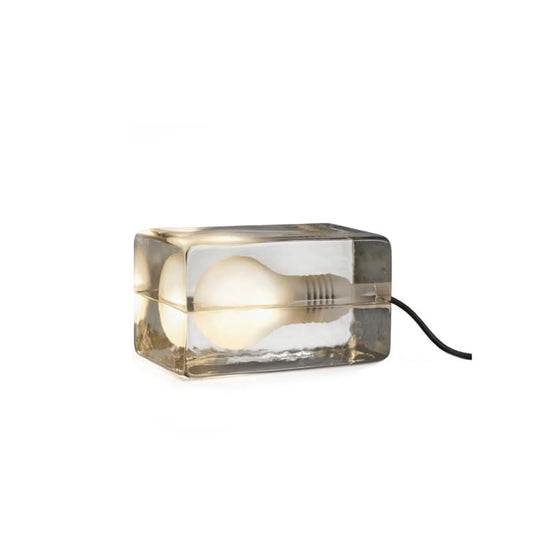 Glass Block Table Lamp