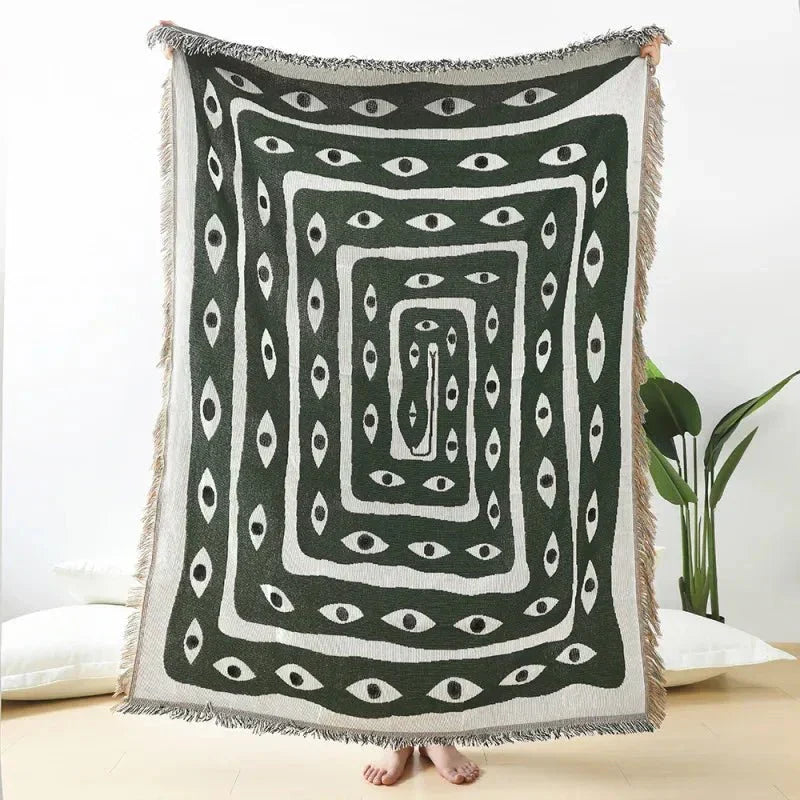 Cotton Jacquard Sofa Throw